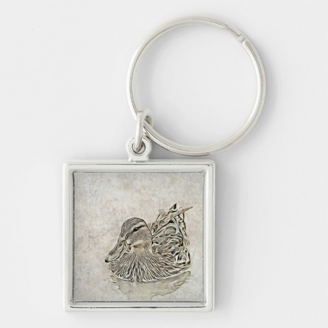 Digital Duck Art Key Ring (Front)