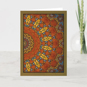 Digital Earthy Mandala Holiday Card