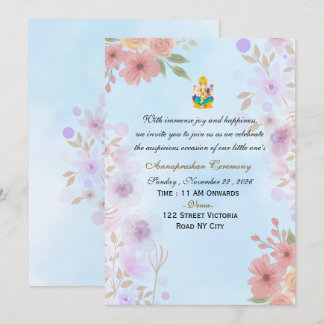 Digital Editable Annaprashan Invitation Card