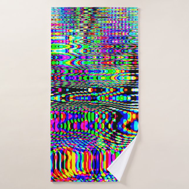 Digital effects. Multicolor abstract background. C Bath Towel (Bath Towel)
