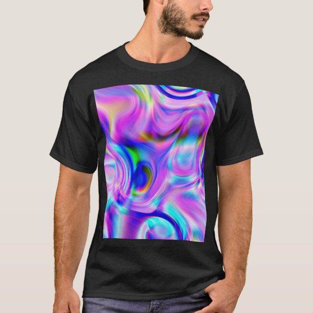 Digital effects: multicolor abstract pattern. T-Shirt (Front)