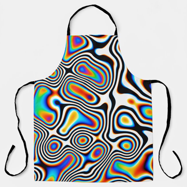 Digital effects. Vibrant abstract background. Colo Apron (Front)