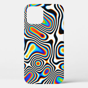 Digital effects. Vibrant abstract background. Colo iPhone 12 Case