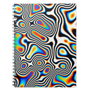 Digital effects. Vibrant abstract background. Colo Notebook