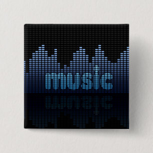 Digital Equalizer Music Wall - Button