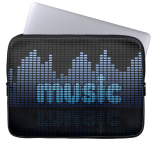 Digital Equalizer Music Wall - Laptop Sleeve