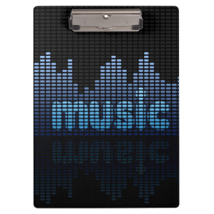 Digital Equalizer Music Wave Wall Clipboard
