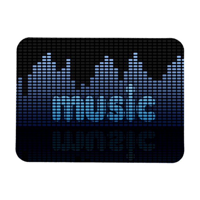 Digital Equalizer Music Wave Wall Magnet (Horizontal)
