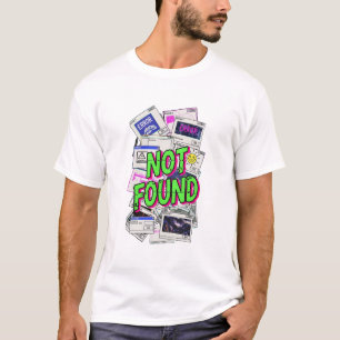 Digital Error Pop-up Glitch Art Not Found T-Shirt