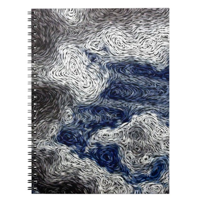 Digital Expressionism: Storm Cloud Approach Spiral Notebook (Front)