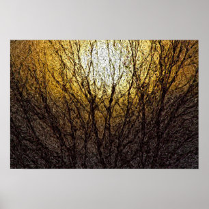 Digital Expressionism: Sunlight in Branches [S] Poster