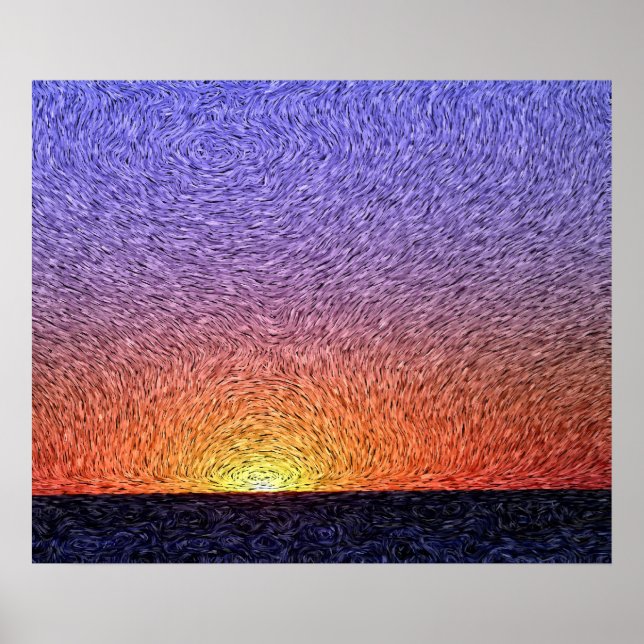 Digital Expressionism: Sunset [L] Poster (Front)