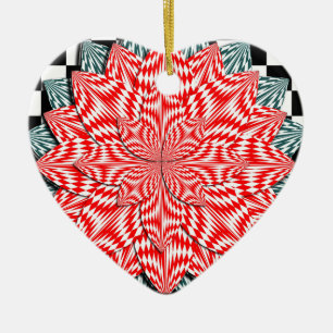 Digital Flower by Kenneth Yoncich Ceramic Tree Decoration