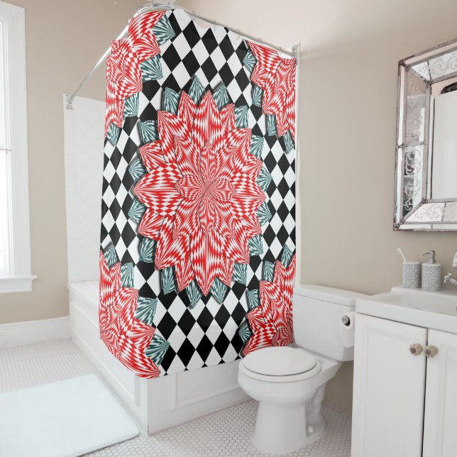 Digital Flower by Kenneth Yoncich Shower Curtain (In Situ)