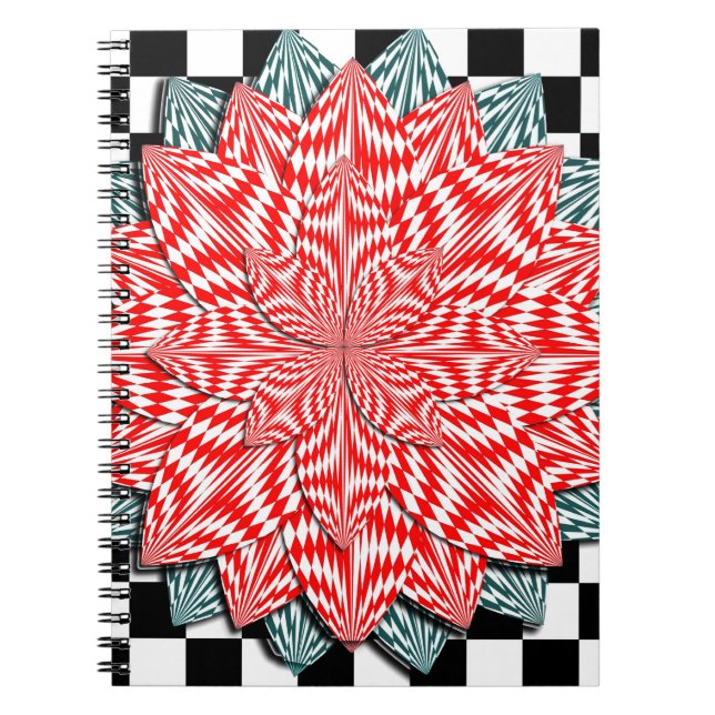 Digital Flower by Kenneth Yoncich Spiral Notebook (Front)