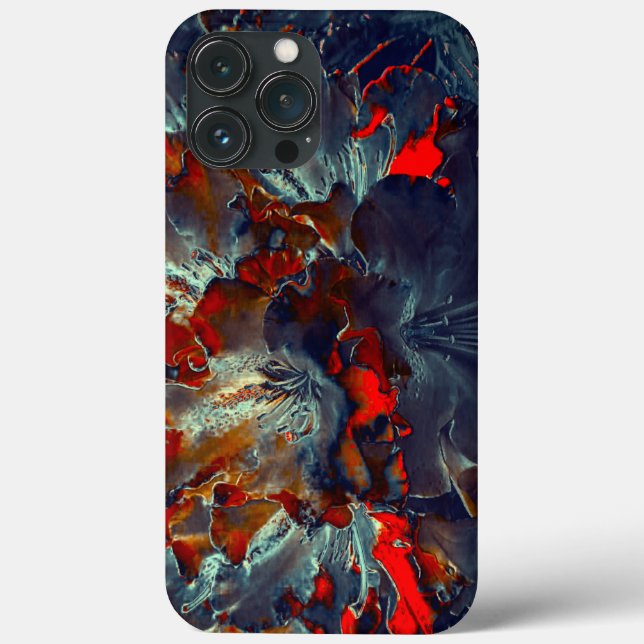 Digital flowers in ash and charcoal over coals thr Case-Mate iPhone case (Back)