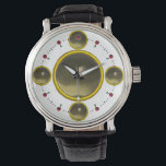 DIGITAL GEM STONE  gold grey agate Watch<br><div class="desc">Elegant , classy and unique design with a vibrant 3D gem stone -Digital printing design by BALDESIGN3D (c)</div>