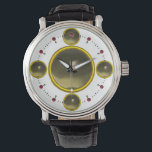 DIGITAL GEM STONE  gold grey agate Watch<br><div class="desc">Elegant , classy and unique design with a vibrant 3D gem stone -Digital printing design by BALDESIGN3D (c)</div>