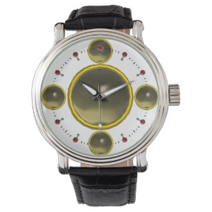 DIGITAL GEM STONE  gold grey agate Watch