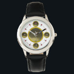 DIGITAL GEM STONE  gold grey agate Watch<br><div class="desc">Elegant , classy and unique design with a vibrant 3D gem stone -Digital printing design by BALDESIGN3D (c)</div>