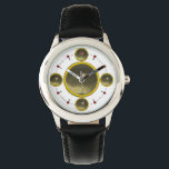 DIGITAL GEM STONE  gold grey agate Watch<br><div class="desc">Elegant , classy and unique design with a vibrant 3D gem stone -Digital printing design by BALDESIGN3D (c)</div>
