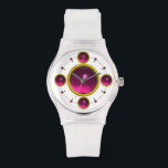 DIGITAL GEM STONE  gold pink amethist Watch<br><div class="desc">Elegant , classy and unique design with a vibrant 3D gem stone -Digital printing design by BALDESIGN3D (c)</div>