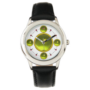 DIGITAL GEM STONE  gold yellow topaz Watch