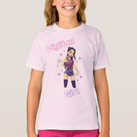 digital girl with stars
