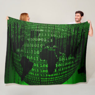 DIGITAL GLOBE FLEECE BLANKET