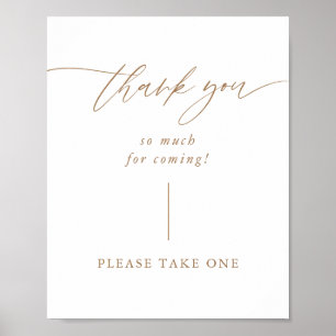 Digital Gold Wedding Thank You For Coming Sign