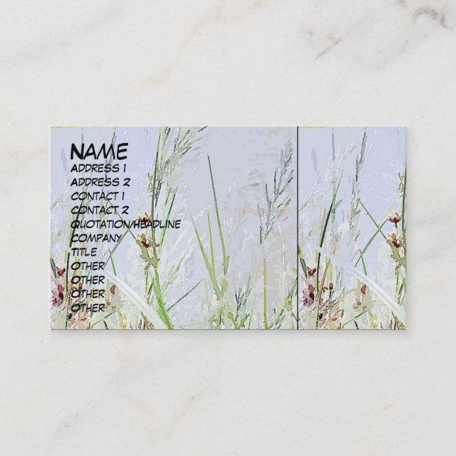 Digital Grasses Profile Card (Front)