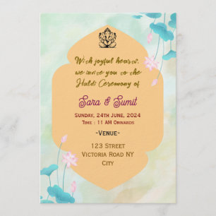 Digital Haldi Ceremony Invitations