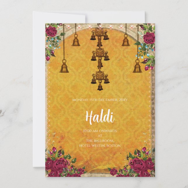 Digital Haldi invitation & Indian wedding card (Front)