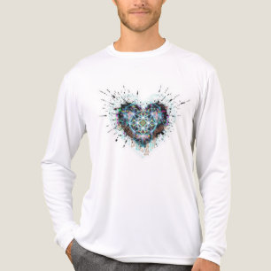 Digital Heart Sacred Geometry Heart Design  Tri-Blend Shirt