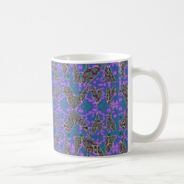 Digital Hearts and Birds Mug (Right)