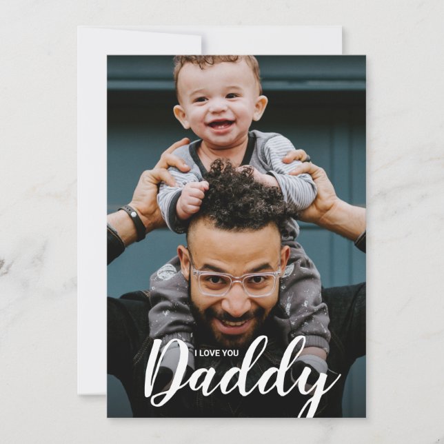 Digital I Love You Daddy Father's Day Custom Photo Invitation (Front)