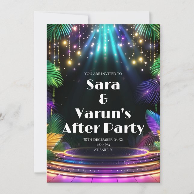 Digital Indian Cocktail Party invitation Indian (Front)