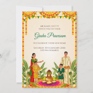 Digital Indian Gruhapravesham Housewarming invite