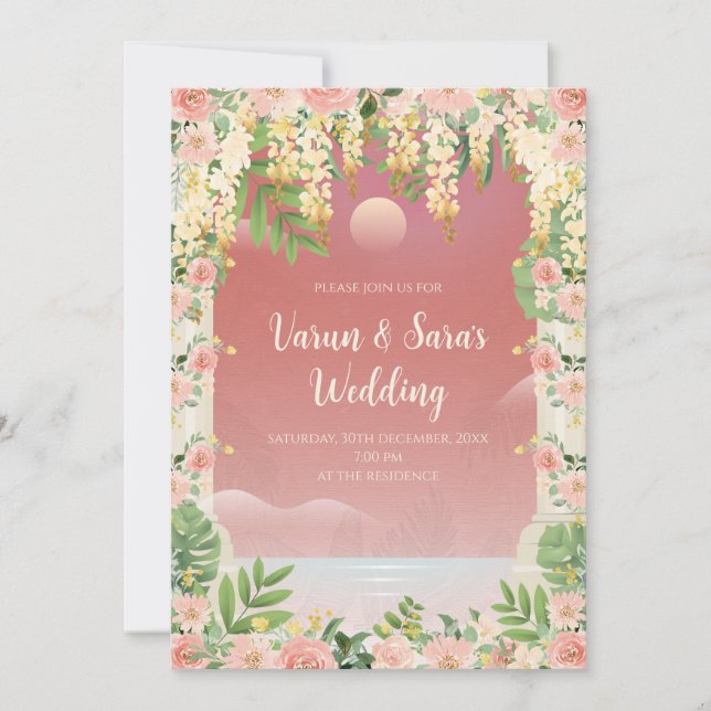 Digital Indian invitation Indian wedding card (Front)