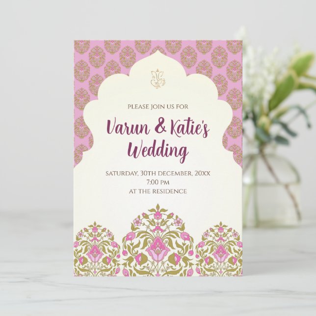 Digital Indian Wedding cards & Indian invitations (Standing Front)