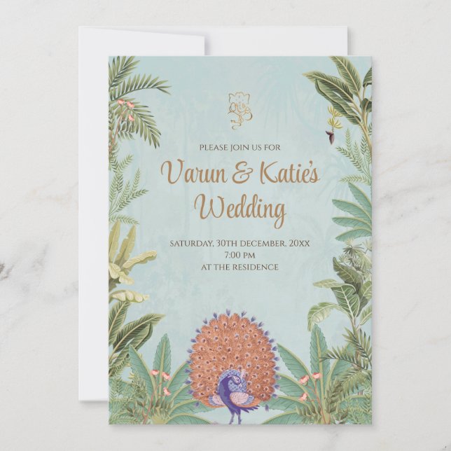 Digital Indian Wedding invitations & Hindu invites (Front)