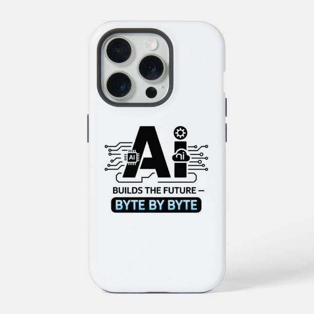 Digital Innovation Computer Science AI Art iPhone Case (Back)