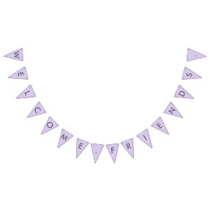 Digital Lavender Bunting Flags