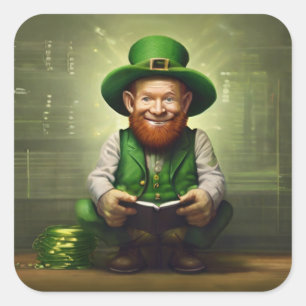 Digital Leprechaun Replechaun Square Sticker