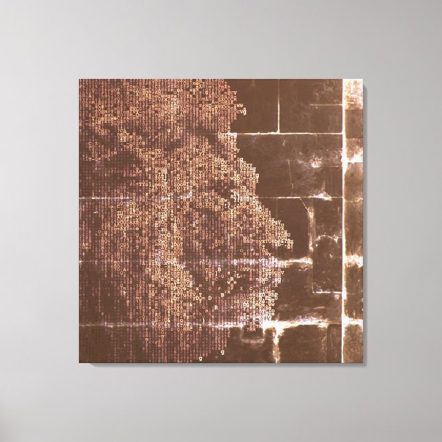 Digital Lion Darkness into Light Canvas Print (Front)