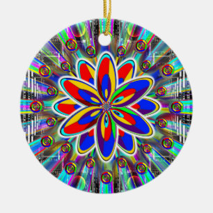 Digital Lotus Necklace or Ceramic Tree Decoration