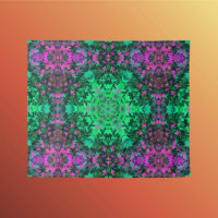 Digital Mandala Green and Purple
