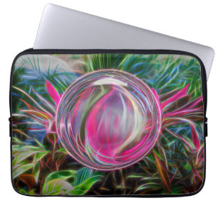 Digital Marble Soap Bubble Laptop Sleeve