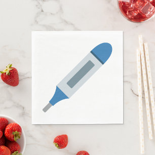 Digital Medical Thermometer Health and Wellness Napkin
