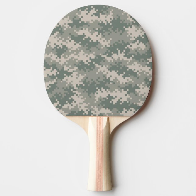 Digital Military Camouflage Pattern Ping Pong Paddle (Front)